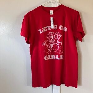 Victorias Secret PINK 100% Cotton Campus T-Shirt - Red (BLING) - NWT - Size XS